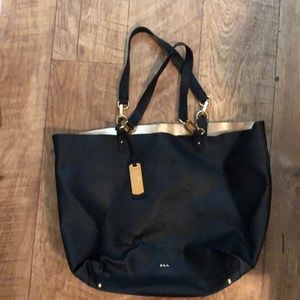 Black leather Ralph Lauren tote
